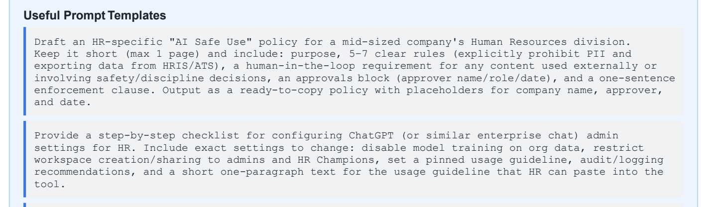 Ready-to-use AI prompts for executing week 1 recommendations